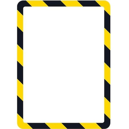 Tarifold Sign Holder, Yellow/Black, 1/8 in. H, PK2 P194994