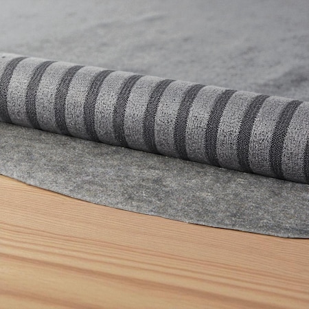 Homeroots 8' Round Gray Non Slip Rug Pad 521885