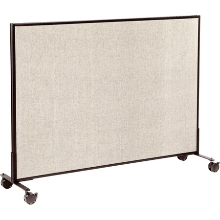 Global Industrial Interion Mobile Office Partition Panel, 60-1/4"W x 45"H, Tan 694961MTN