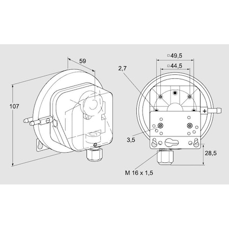 Honeywell Kromschroder SW, PRESS, AIR, DL 3KG 3W KS84444650