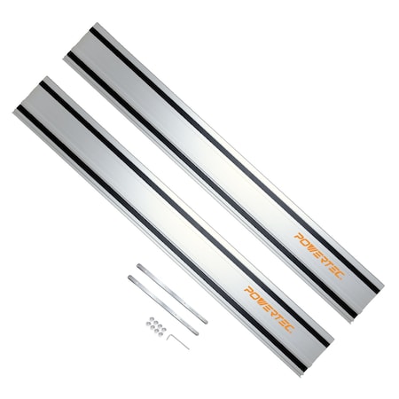 Powertec 110in Track Saw Guide Rail Joining Set for Milwaukee Track Saws with Guide Rail Connectors 71871