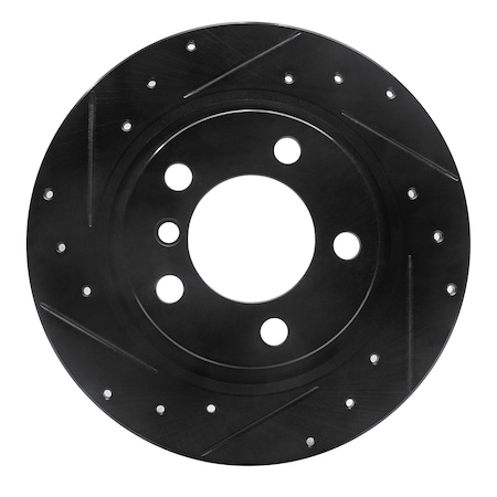 Dynamic Friction Co DFC Brake Rotor - Drilled and Slotted - Black 633-32012L
