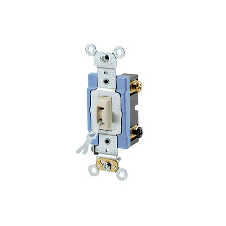 Leviton WallSwitch, 1/2hp, Locking, 15A, Ivory 1203-2IL