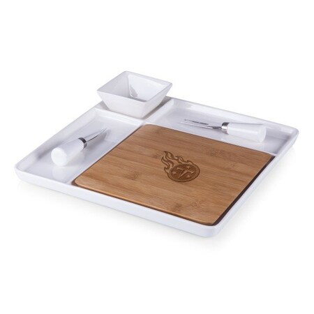 Picnic Time Family Of Brands NFL Tennessee Titans - Peninsula Cutting Board & Serving Tray 953-05-505-313-2