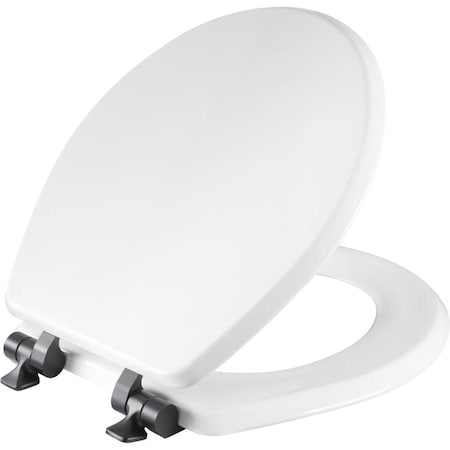 Bemis Benton Slow Close Round White Enameled Wood Toilet Seat 26MBSL 000