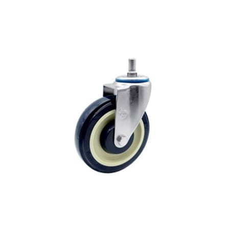 Service Caster Shopping Cart Swivel Caster 5'' Polyurethane w/1/2 Threaded Stem SCC-TSSC20S514-PPUB