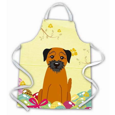 Carolines Treasures Easter Eggs Border Terrier Apron BB6039APRON