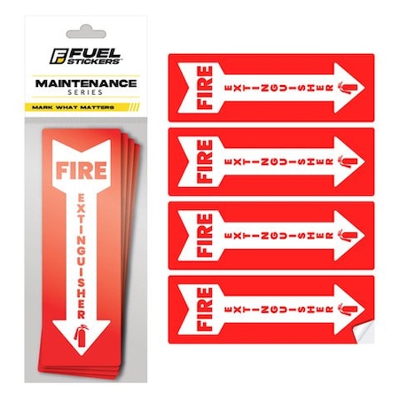 Fuel Stickers Fire Extinguisher Sticker, Commercial & Business Use, Safety Sign, Compliance, 6in x 2in, 20PK Z-462FIRE-TALL-20PK