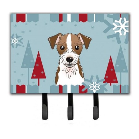 Carolines Treasures Winter Holiday Jack Russell Terrier Leash and Key Holder BB1698TH68