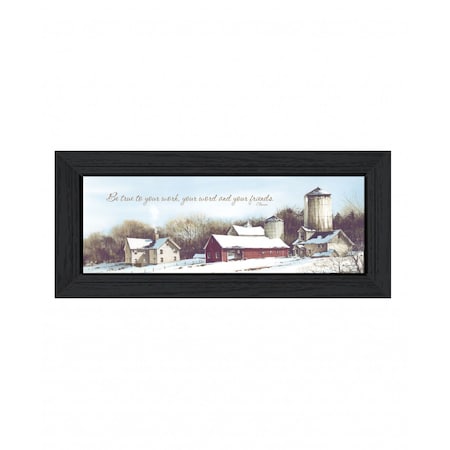 Homeroots Be TRUE Black Framed Print Wall Art 415986