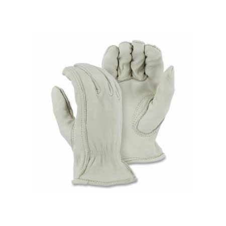 Majestic Cowhide Drivers Gloves, A Grade, 12/2X-Large, Cowhide, Beige, 12PK 472-1510/12