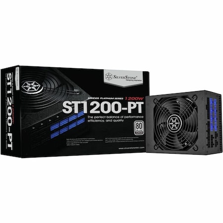 Silverstone Silver Stone Technologies ST1200-PT ATX Silent 120 mm fan with 18Dba; Efficiency 80Plus Platinum Certification ST1200-PT