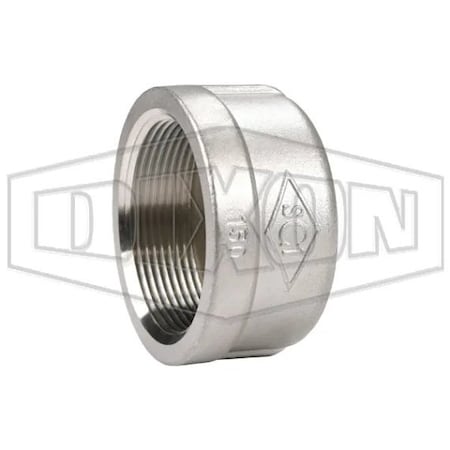 Dixon Threaded Pipe Cap, 1-1/4 in, FNPT, 316 SSss Steel SSCAP12