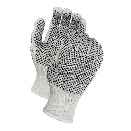Prime Safety String Knit Gloves, Double-Sided Dots, Standard Weight, Men's Size, PR SK6715/Men's