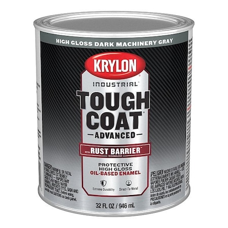 Krylon Industrial Advanced Rust Preventative Enamel, Gloss, Dark Machinery Gray K00874008