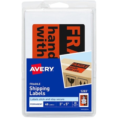 Avery Preprinted Shipping Labels, PK40 05283