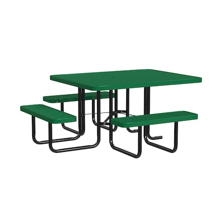 Leisure Craft Square Expanded Table, 46 in, Green T46SQP-ADA-GREEN