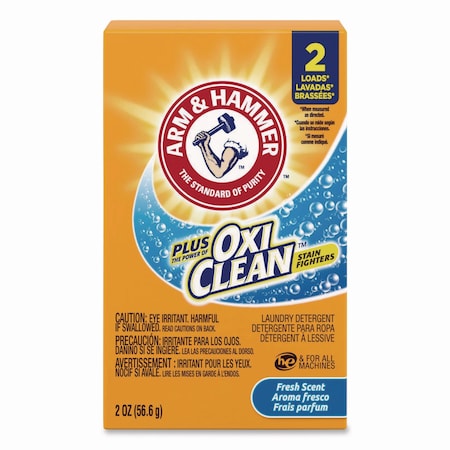 Arm & Hammer Plus the Power of OxiClean Powder Detergent, 2 oz Box, 156PK 57037-60000