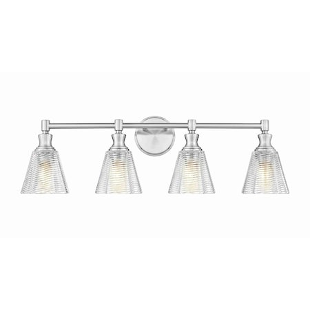 Z-Lite Auden Brushed Nickel 4 Light Vanity 7704-4V-BN