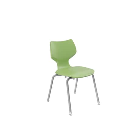 Flavors 16" B Stack Chair, Platinum Frame, Nylon Glide, Apple 11848