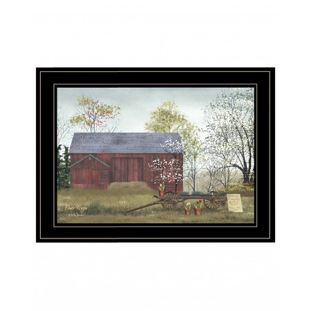 Homeroots Flower Wagon 4 Black Framed Print Wall Art 407309