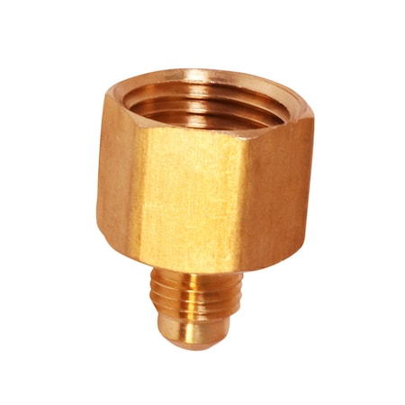 Everflow 1/4" Flare x 1/2" FIP Reducing Adapter Pipe Fitting; Brass F46R-1412