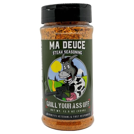 Grill Your Ass Off Ma Deuce Steak BBQ Seasoning 12.5 oz MAD