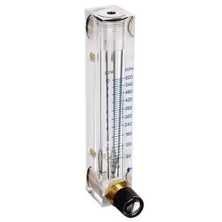 Omega Variable Area Flow Meter, Air, 30 LPM to 300 LPM, 100 psi, 1/4 " NPT Female, 65 degC (150 degF), 3 FL-2064
