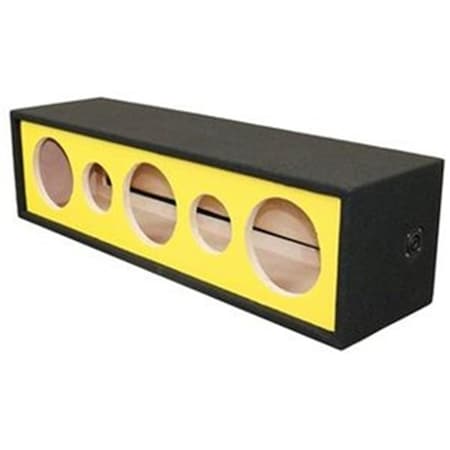 Betterbattery 12 in. 3 Horns 2 Tweeters Side Speaker Enclosure, Yellow BE3838584
