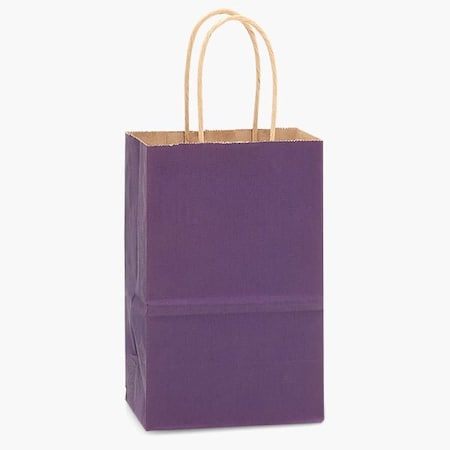Nashville Wraps Purple Recycled Kraft Bags, Rose 5.5x3.25x8.375", 250PK BRTPU
