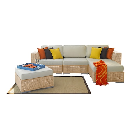 Panama Jack Outdoor Panama Jack Austin 5-Piece Sectional Set PJO-3801-NAT-5SEC