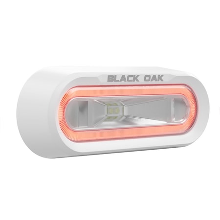 Black Oak Led Black Oak Low Pro Off Road Spreader Light - Bracket Mount - White Housing - Red LED MLPS-R