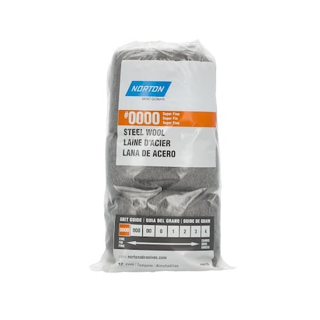 Norton Abrasives Steel Wool 0000 Sf 12Pk 07660768112