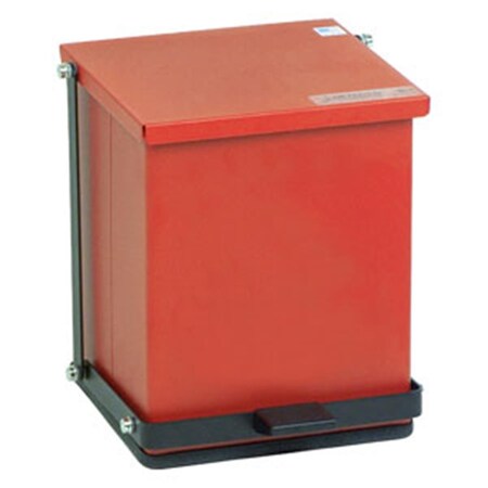 Detecto Step-On Waste Can Receptacle, Red - 16 Quart Capacity Detecto-P-16R