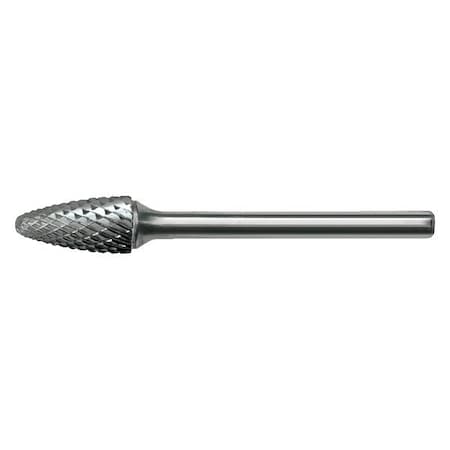 Cle-Line 1/8x1/8 Solid Carbide Shank Double Cut Carbide SF-41 Cle-Line 1848 Round Nose Tree Bur C10033