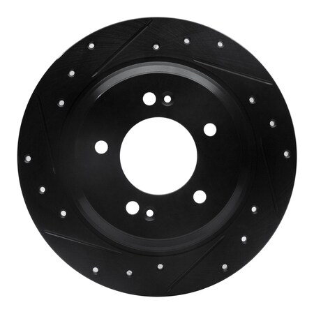 Dynamic Friction Co DFC Brake Rotor - Drilled and Slotted - Black 633-21014L