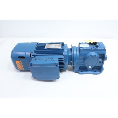 Sew Eurodrive GEARMOTOR 122RPM 3PH 460V-AC 1HP 1IN S47DRE80M4BE05HR