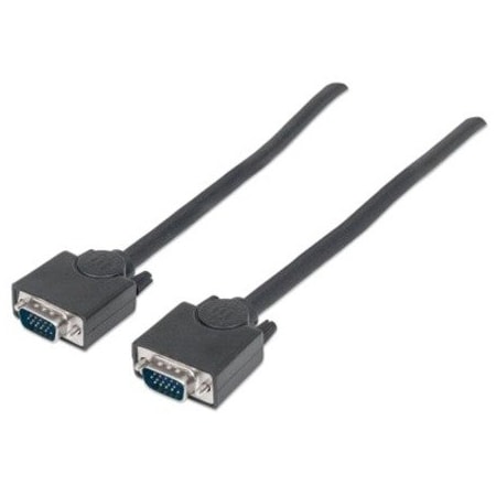 Manhattan - Strategic MANHATTAN SVGA Monitorkabel HD15 Stecker auf HD15 Stecker 4, 5 m Schwarz im Polybag 312721