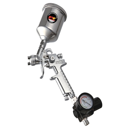 Performance Tool Gravity Feed HVLP Touch-up Gun, 1.2 mm, 3-4 in. Spray, 3.1 CFM M705