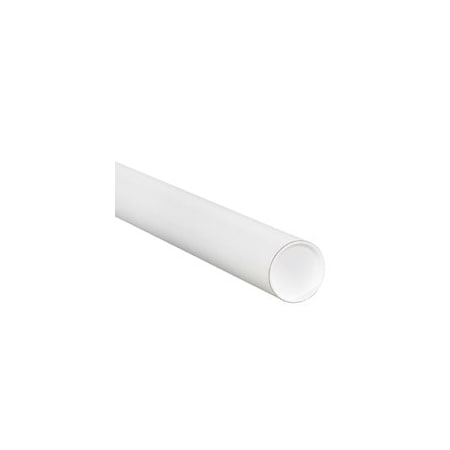 Bubblefast 2 1/2 x 24'' White Tubes with Caps, 34PK BFP2524W