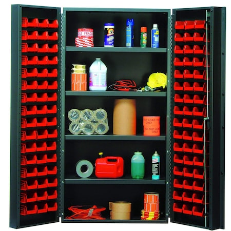 Quantum Storage Systems STORAGE CABINET W/32 RED BINS QSC-36-32-4ISRD