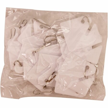Sparco Square Key Tags, White, 20PK SPR02887