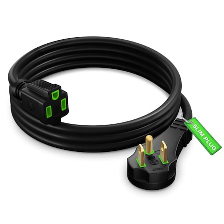 Maximm 4ft 14AWG Low Profile Flat Plug Extension Cord, 3-Prong, Black IGR-14-P030P-05H-4BK