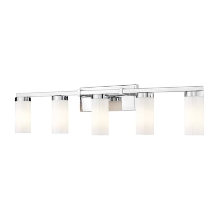 Z-Lite Danica 5-Light Vanity, 38.75 in W, Chrome 3044-5V-CH
