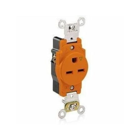 Leviton Industrial Series Heavy Duty Grade Single Receptacle, 15 Amp, 250 Volt 5661-IG