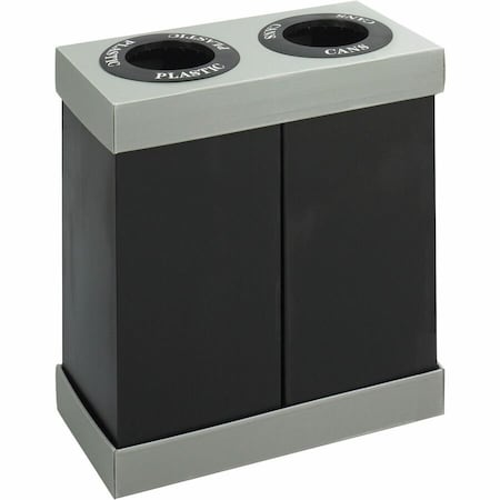 Safco Rectangular Trash Can, Black, Polyethylene 9794BL