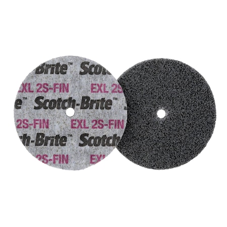 Scotch-Brite EXL Unitized Wheel, 2S Fine, 3 in x 1 in x 1/4 in, 10PK XL-UW