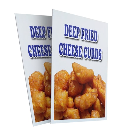 Signmission Deep Fried Cheese Curds, Plastic Signs Only 24 Inch x 36 Inch, Corrugated Plastic, 2PK CSB-2436-2PACK-Deep Fried Cheese Curds