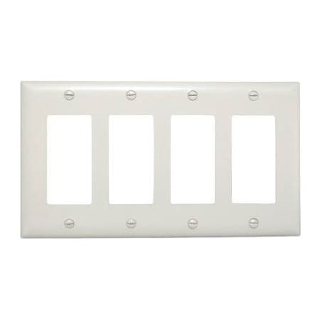 Pass & Seymour Wht 4G 4Deco Wall Plate TP264WCC10