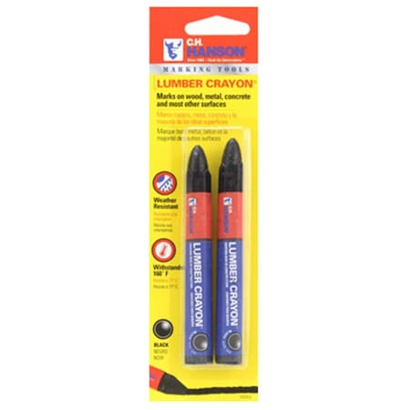 Disston Lumber Crayon, Black, 2PK 211282